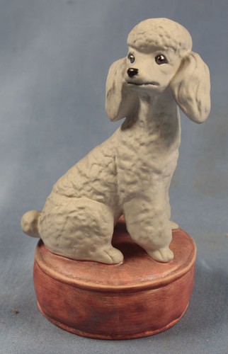 Pudel poodle porzellan hund