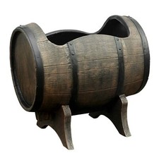 YERD Blumentopf Blumenkübel Weinfassoptik Eiche Wine L  72 x 68 cm Holzoptik