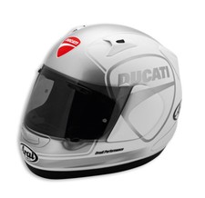 DUCATI Arai Quantum SHIELD ´14 Helm Helmet silber weiß NEU %% SALE %%