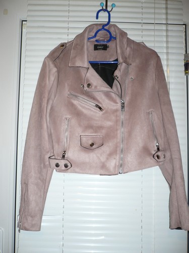 Rosefarbene kurze damenjacke - rosefarbene,