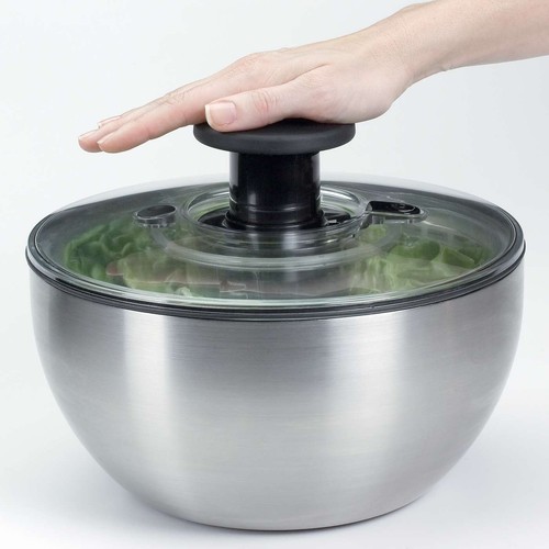 Oxo steel salatschleuder - steel,