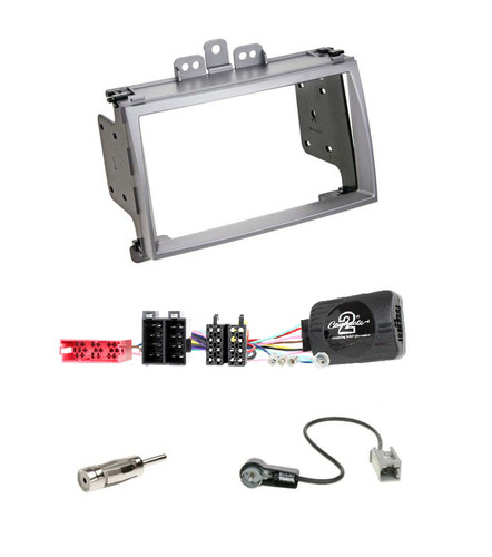 Double din radio bezel silver - din,