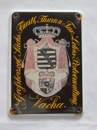Emailleschild thurn taxis - thurn,