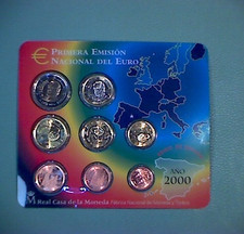Offizieller Euro KMS Spanien 2000 im Original Blister -3,88 Euro-