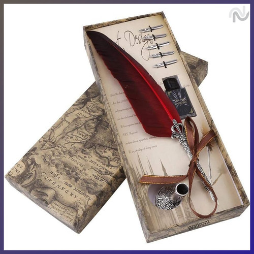 Antikes schreibfeder set mit - schreibfeder,