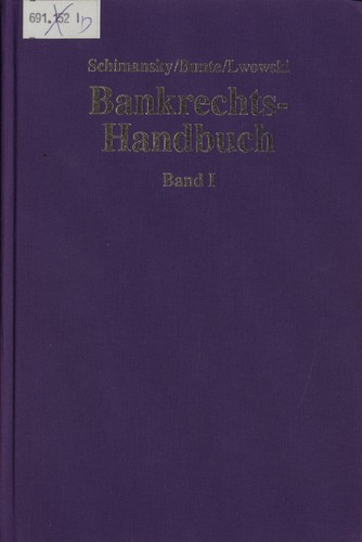 Bankrechts handbuch band - bankrechts-handbuch, i