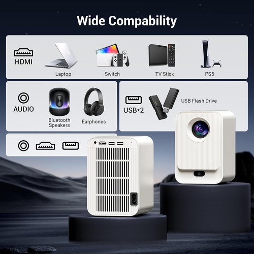 Wifi bluetooth beamer 1080p - 5g,