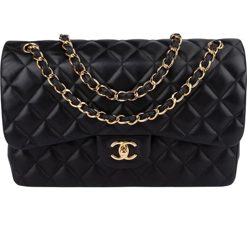 Chanel quilted lambskin - chanel, jumbo