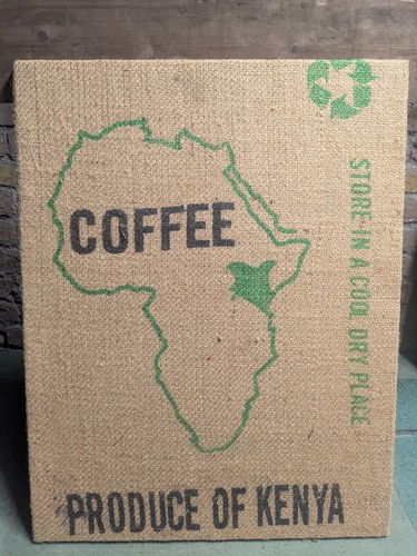 Montierter jute kaffeebeutel - montierter,