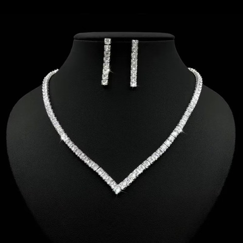 Braut schmuckset halskette mit - braut-schmuckset,