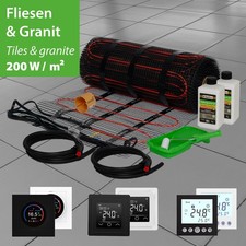 Fußbodenheizung Elektrische Bodenheizung elektro 200W elektrisch Fliese Bad Set