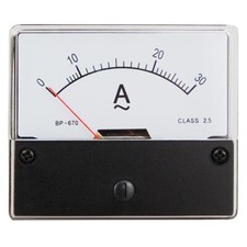 Amperemeter Analog 0 - 30 A AC zum Einbau Messinstrument mit integriertem Shunt