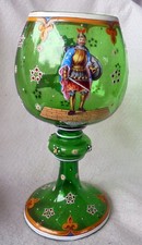 ALT groß Humpen Pokal Römer Weinglas Ritter um 1900 Sammelglas Prunkhumpen