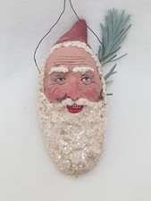 Alter Weihnachtsmannkopf Masse Christbaum Weihnachtsbaum Schmuck Santa Claus 