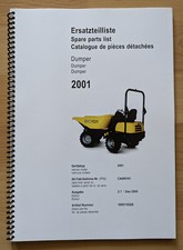 Neuson Dumper 2001 Ersatzteilliste Parts list Handbuch Ersatzteilhandbuch