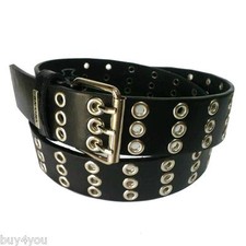 Fashiongürtel Design 3-Loch Nieten Gürtel Mode Schwarz Modegürtel für Hose Jeans