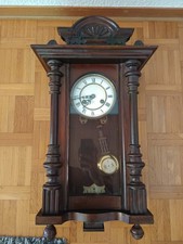 Wanduhr aus Holz, Deko Vintage, Länge 64,5cm, Höhe 43cm, Breite 27,5cm
