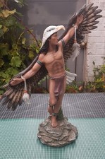 Indianer Figur - Schaman ca. 45 cm  - Statue Western Deko
