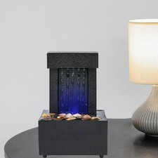 Desktop Wasserfall Brunnen Fengshui Wohnzimmer Indoor Bürodekoration DE