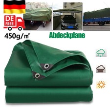 Abdeckplane plane Schutzplane mit Ösen extra stark - 450g/m² PVC LKW Plane Grün
