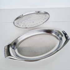 AMC Edelstahl Platte Oval