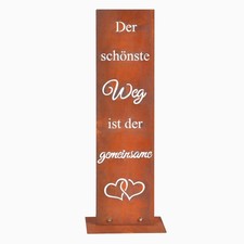 Gartendeko Rostoptik Schild