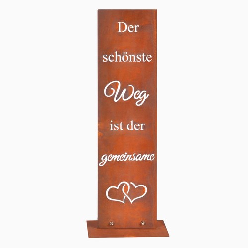 Gartendeko rostoptik schild - gartendeko,
