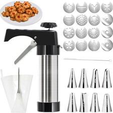 Praktische Gebäckpresse aus Edelstahl mit TPU-Rahmenbeutel und Reinigungsbürste