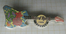 HARD ROCK CAFE  HAMBURG GLITTER PEACE CND SIGN FLOWER GUITAR .... HRC Pin (307b)