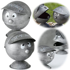 XL Sturmaschenbecher Smoky Grau 16x14cm Windaschenbecher Ascher