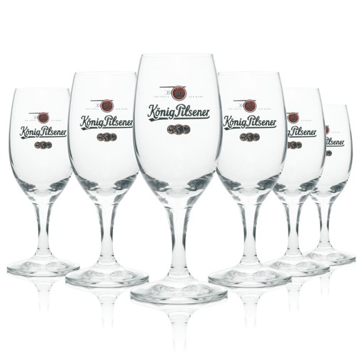 König pilsener bier glas - 6x,