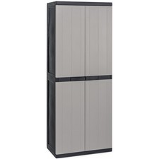 Universal-Schrank - grau-schwarz - 165 cm hoch