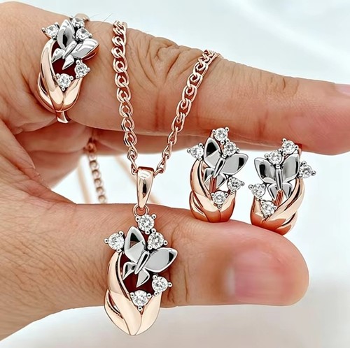 Schmuckset xuping mit floralem - schmuckset,