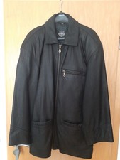 schwarze Männer Lederjacke Gr. 52 von RABERG the lether generation, Lammleder