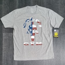 Gold's Gym T-Shirt, Vintage Grey mit Logo, USA goldsgear.com, Größe XL *rar*