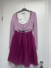 Esprit  Dirndl Sexy 4 Teilig Lila 44 Neu + Dirndl Schuhe Leder Schwarz 39 Neu