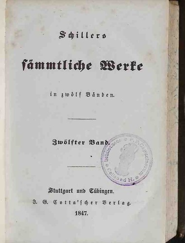 Schillers sämtliche werke - schillers,