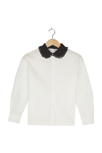 Monnalisa bluse mit tüll - monnalisa,