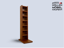 WMK I Hochwertiges schmales skandinavisches Standregal aus Teakholz I kleines Re