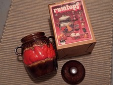 Keramik Rumtopf mit Deckel Vintage