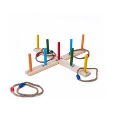 Ringwurfspiel aus Holz Ringe