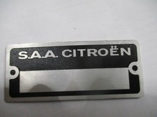 Typenschild Citroen Schild ID-plate s64  HY 11CV ID 2CV Ente GS SM