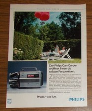 Seltene Werbung PHILIPS CamCorder - Neue Perspektiven 1986