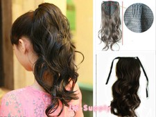 Haarteil Zopf mit Band