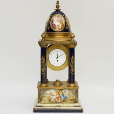 Antique 19th century Royal Vienna handpainted Porcelain Clock regulator Wanduhr