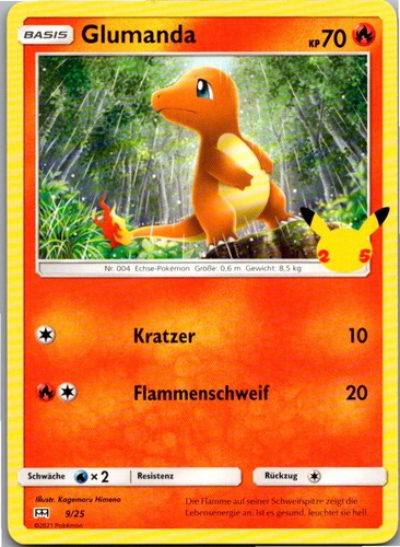 Pokémon glumanda 25 - glumanda, 9/25