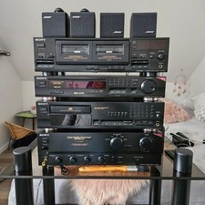 Komplette Sony Anlage mit einzelne Bausteine, Schwarz, Breite 43 cm 