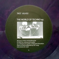 Tazz The World Of Techno EP. PURPLE MARBLED Vinyl Single 12inch NEAR MINT