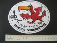 antenne brandenburg ab Radio Rundfunk Hörfunk Sticker Aufkleber Reklame Werbung