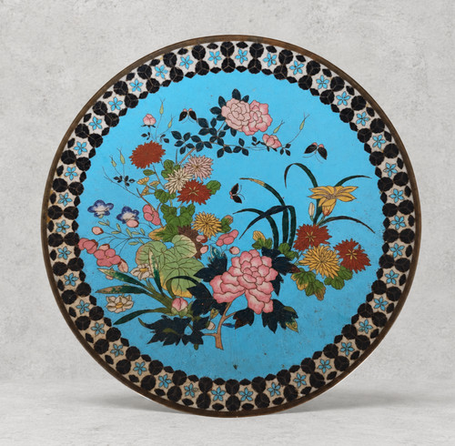 Cloisonné teller japan - |,